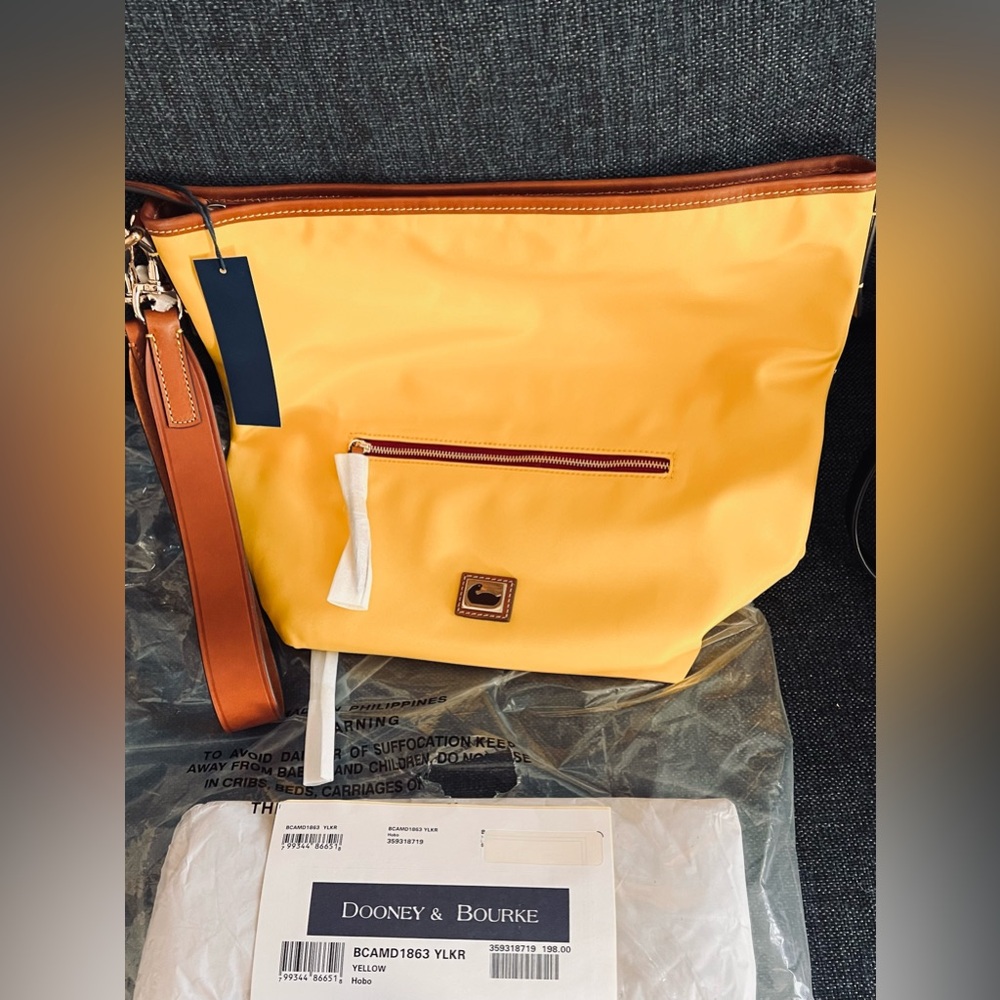 Dooney & Bourke Yellow and Brown Shoulder Bag